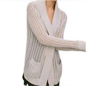 Sunday Best Cream Cotton Open Knit Cardigan‎